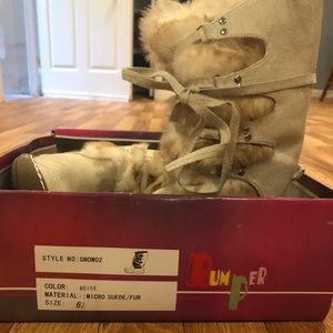 Beige Micro Suede Fur